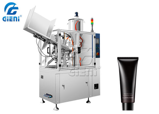 Máquina de rellenar del tubo cosmético del control 50ML del PLC con el sistema de la refrigeración por agua